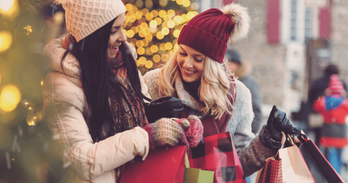 venninner på stressfri julehandel