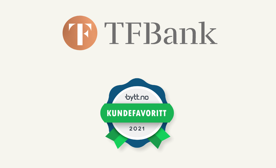 tf bank kåret til kundefavoritt hos bytt.no