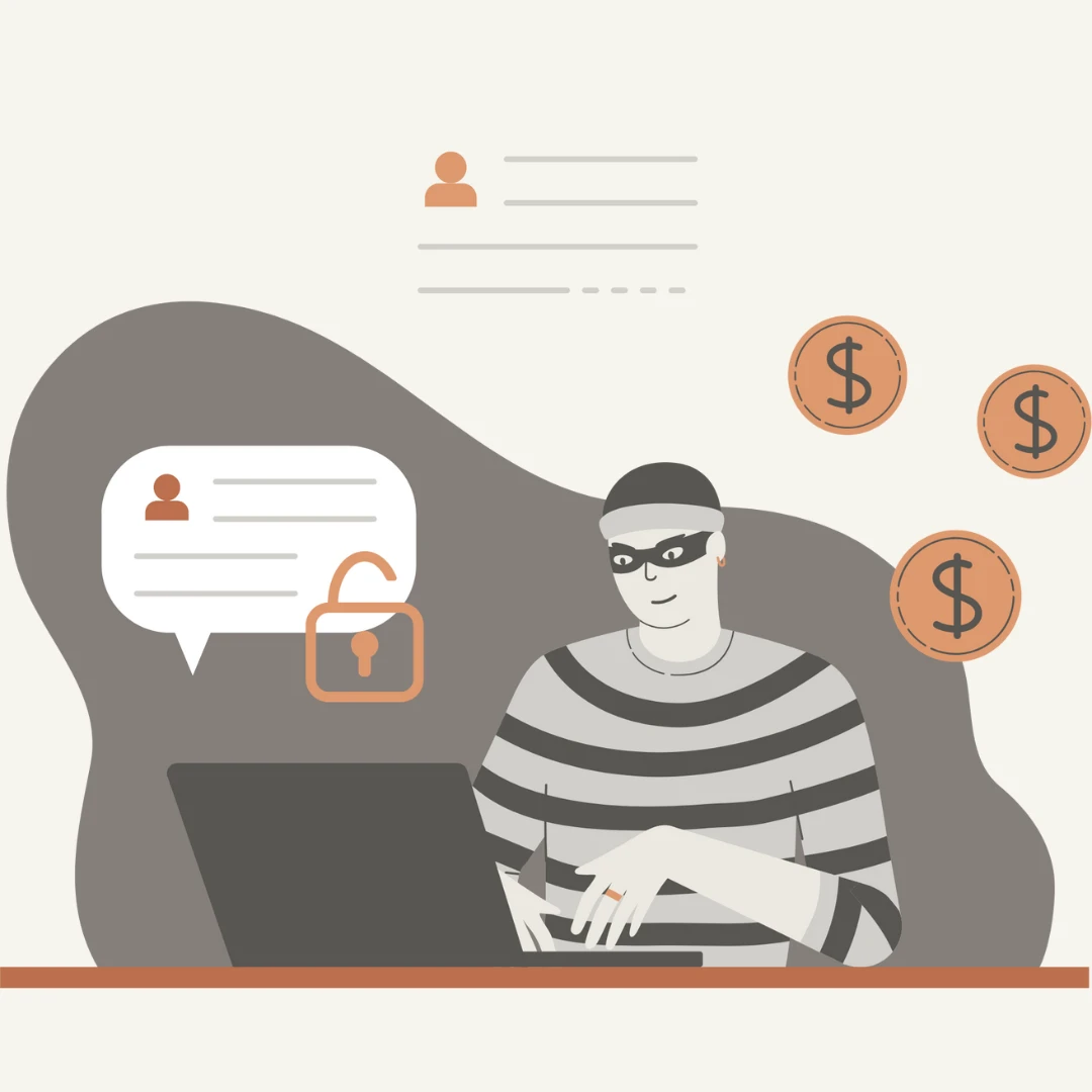 illustrasjonsbilde av person som prøver å gjøre identitetstyveri