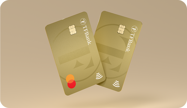 2 stykk tf bank mastercard